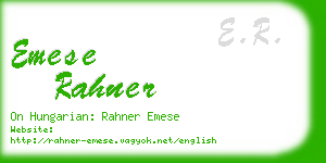 emese rahner business card
